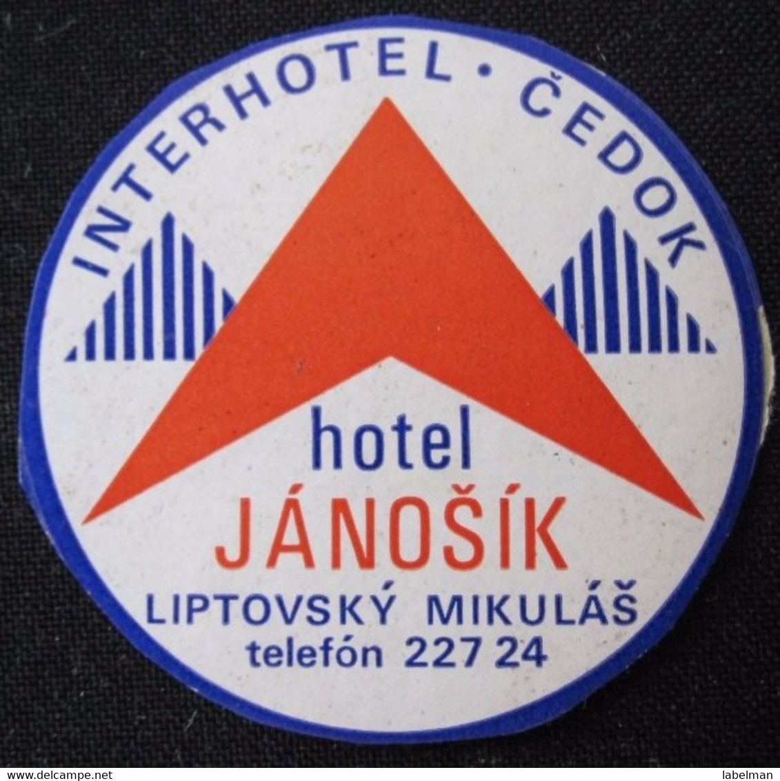 HOTEL PENSJONAT MINI JANOSIK LIPTOVSKY MIKUL CZECH REPUBLIC CROATIA POLAND HUNGARY LUGGAGE LABEL AUFKLEBER DECAL STICKER - Hotel Labels