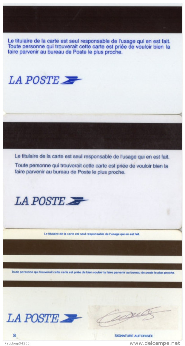 CARTES BANCAIRES LA POSTE  Postepargne  (lot De 3) - Disposable Credit Card