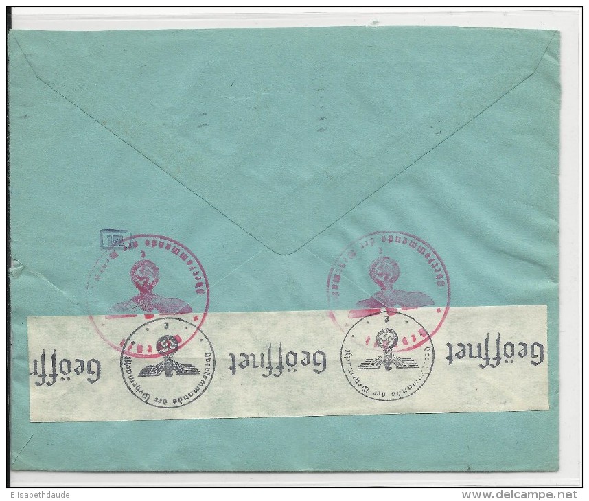 DANEMARK - 1941 - ENVELOPPE Avec CENSURE ALLEMANDE AU DOS De COPENHAGUE Pour La SUISSE - Cartas & Documentos