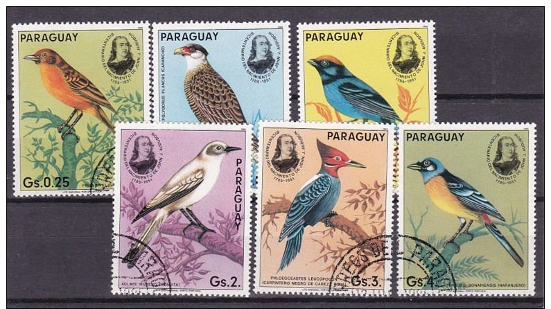 PARAGUAY - N°Y&T - Série 2159/64 - Les 6 Valeurs - Oiseaux   - Oblit - Paraguay