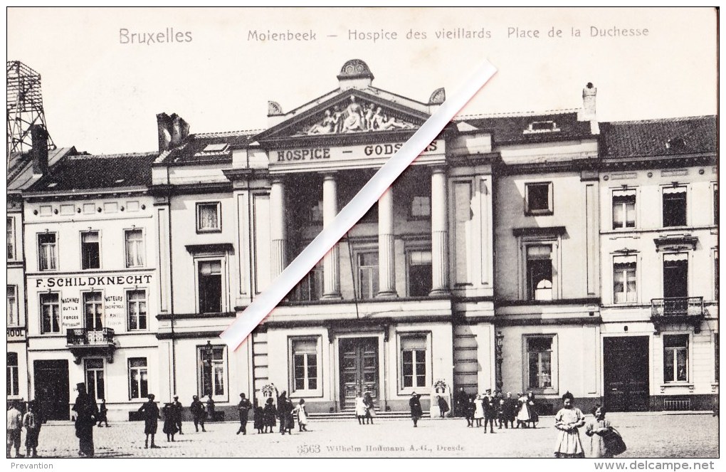 BRUXELLES - MOLENBEEK - Hospice Des Vieillards - Place De La Duchesse - Splendide Carte  - Env: Laure Bragard, Namur - Molenbeek-St-Jean - St-Jans-Molenbeek