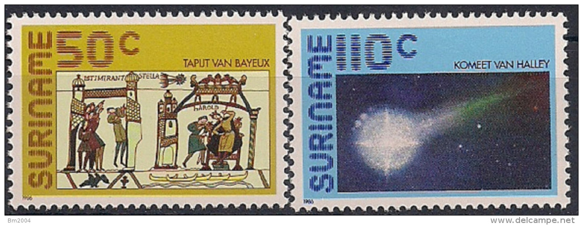 1986 Suriname  Mi.  1170-1 **MNH Halleyscher Komet. - Surinam