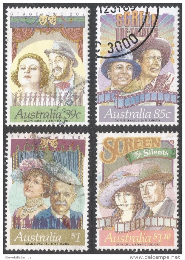 Australia. 1989 Australian Stage And Screen Personalities. Used Complete Set (85c CTO). SG 1208-1211 - Oblitérés
