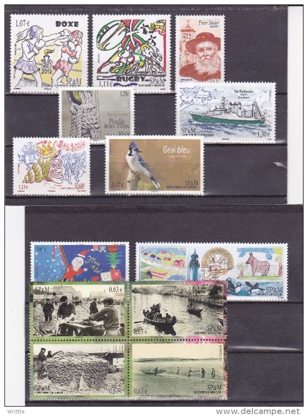 St Pierre Et Miquelon Lot X1 Lot 28 Neufs Sans Charnière Année 2011 à 2013, Valeur Fasciale 23€ - Unused Stamps