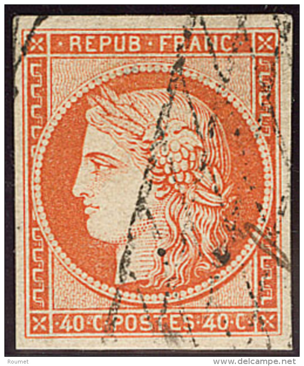 No 5, Obl Grille Sans Fin, Jolie Pièce. - TB - 1849-1850 Cérès