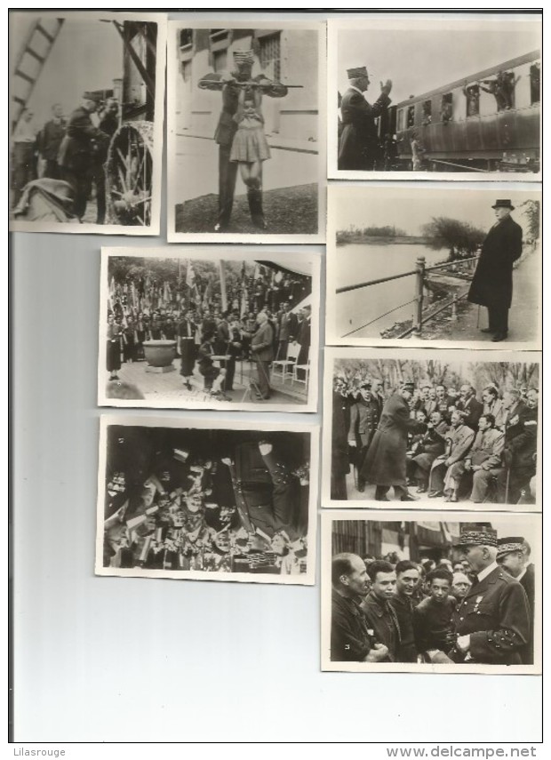 8 PHOTOGRAPHIES PETAIN   6.5 CM X 9.2 CM - Guerre 1939-45