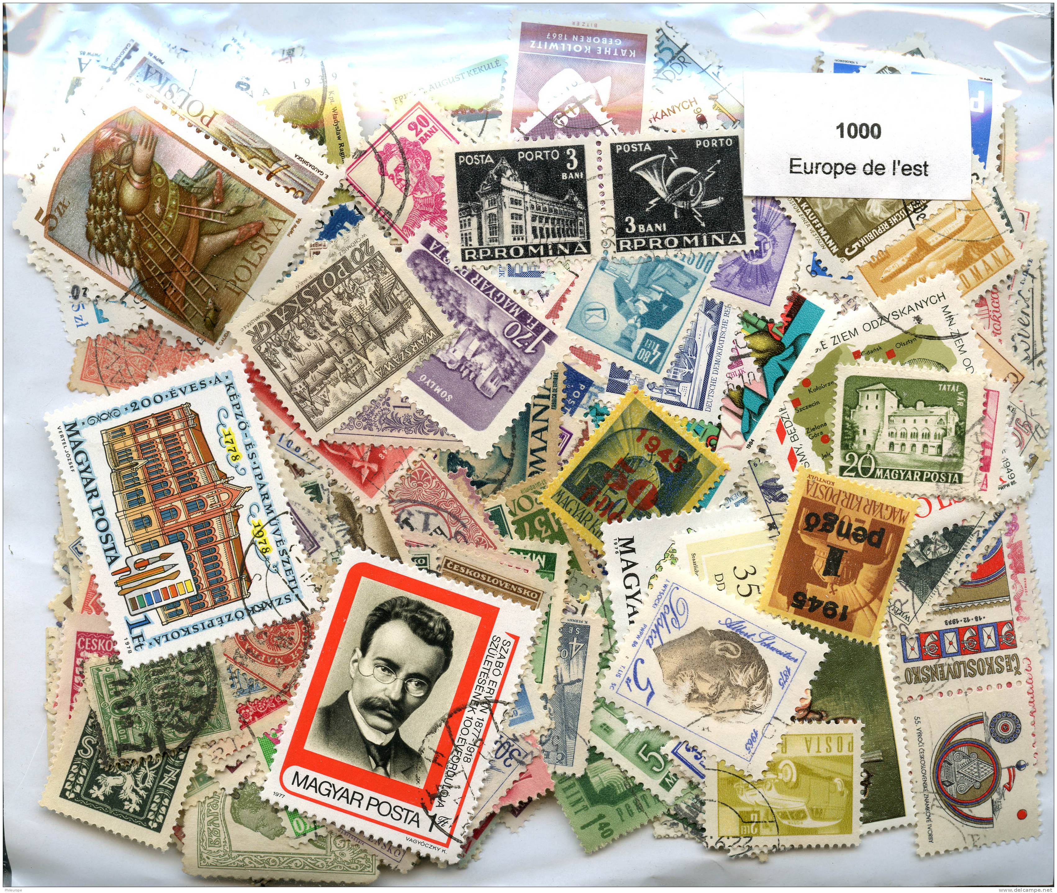 Lot 1000 Timbres Europe De L´est - Lots & Kiloware (mixtures) - Min. 1000 Stamps
