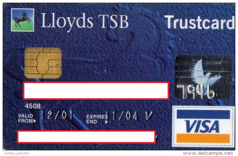 CARTE BANCAIRE LLOYDS TSB Trustard - Disposable Credit Card