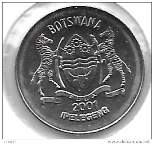 *botswana 50 Thebe 2001  Km 29 Bu - Botswana