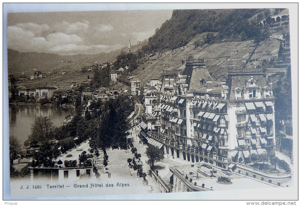 SUISSE VAUD - TERRITET - GRAND HOTEL DES ALPES -  7435 JJ - Autres & Non Classés