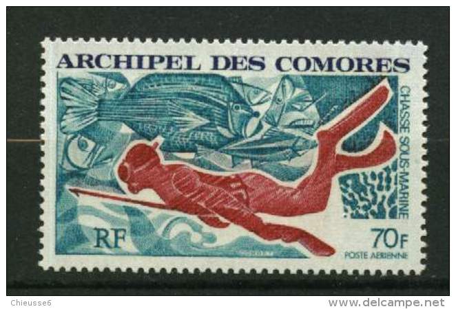 Comores ** PA N° 44 -chasse Sous Marine - . - Unused Stamps