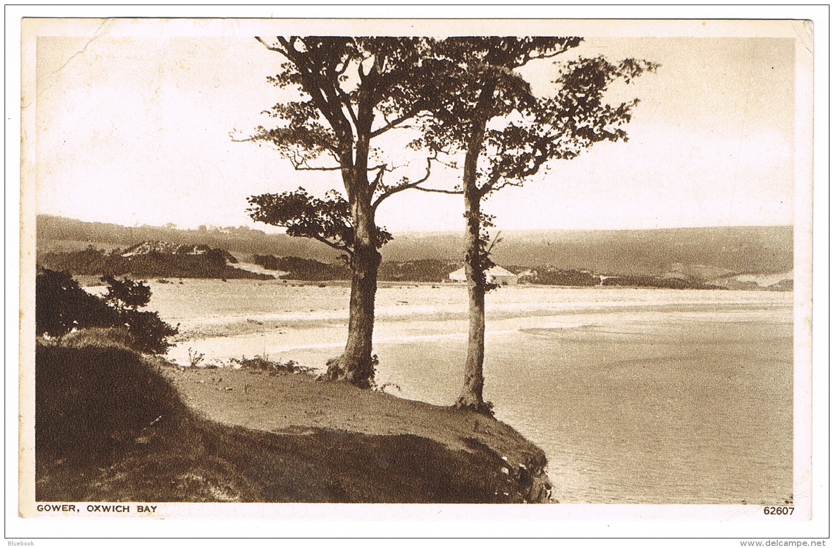 RB 1089 - 1940's Postcard - Oxwich Bay Near Swansea Glamorgan - Good "Save" Slogan - Glamorgan