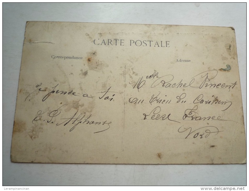 62 LOOS EN GOHELLE AVENUE DE LA FOSSE 15 DES MINES DE LENS CIRCULEE 1914  DOS DIVISE ELD DECHIRURE HAUT DROIT - Autres & Non Classés