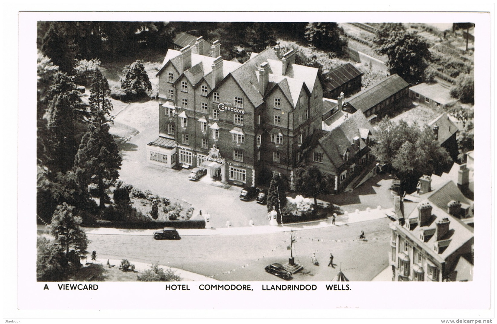 RB 1089 - Aerial Real Photo Postcard - Hotel Commodore Llandrindod Wells Radnorshire Wales - Radnorshire