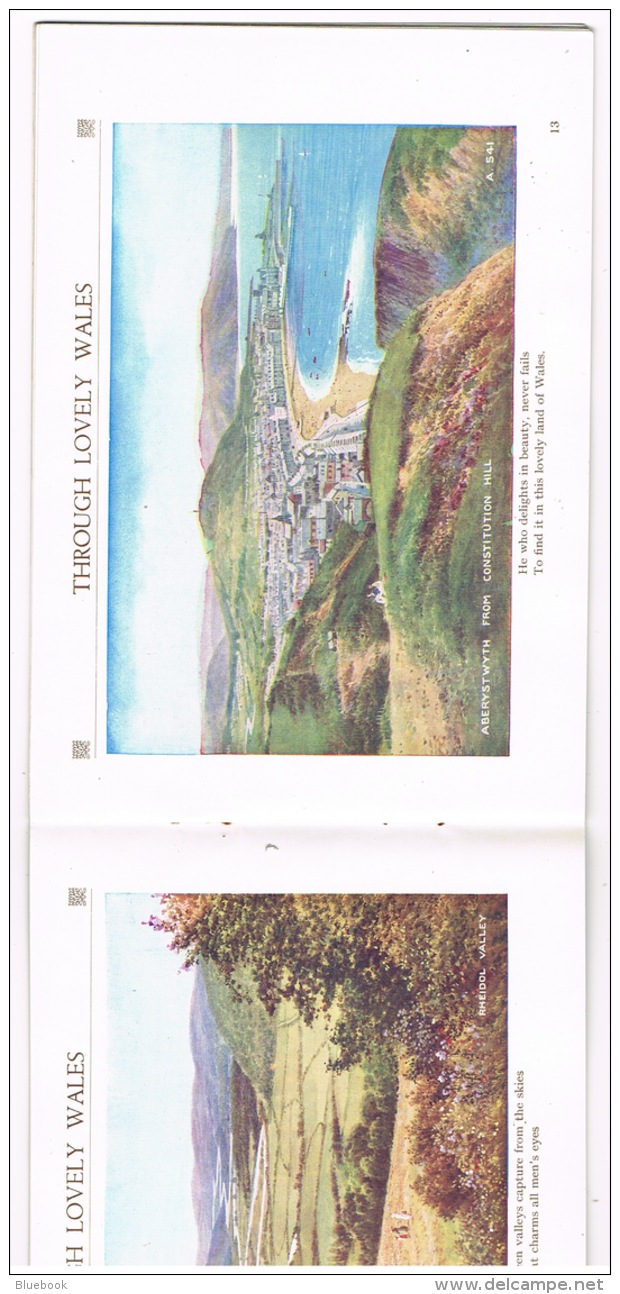 RB 1089 - 32 Page Souvenir Booklet By Valentine - Through Lovely Wales - Postcard Views - Other & Unclassified