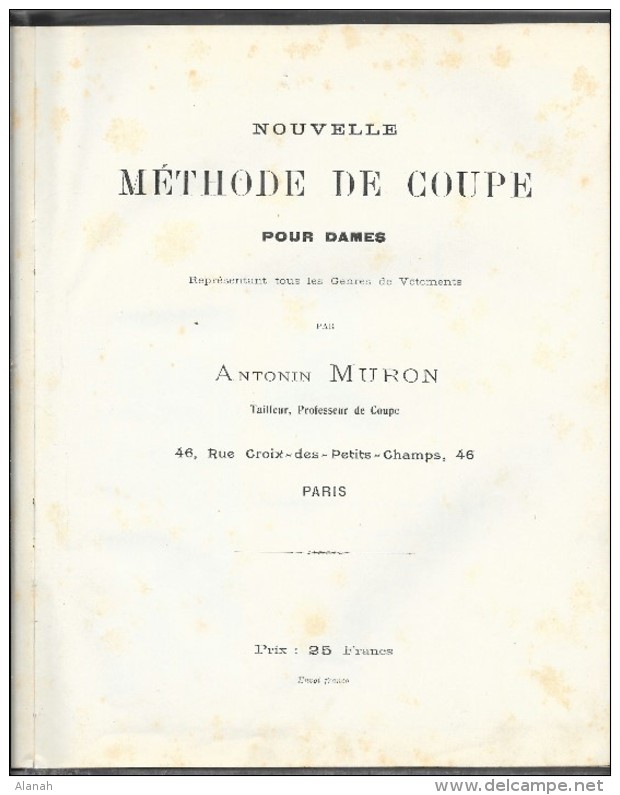 Antonin MURON Tailleur Pour Dames 196 Pages 403 Gravures Dédicacé - Mode