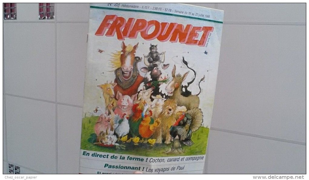 Fripounet Numéro 29 Du 16 Juillet Au 22 Juillet 1986 - Fripounet