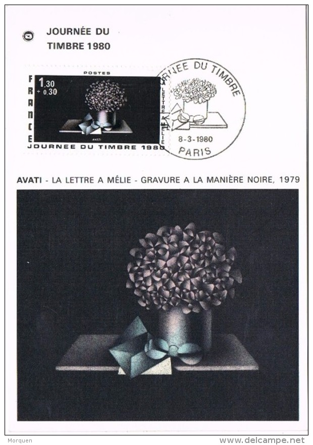 17715. Tarjeta Maxima PARIS (Francia) 1980. Lettre A Amelie. Carta A Amelia. Dia Sello - 1980-1989