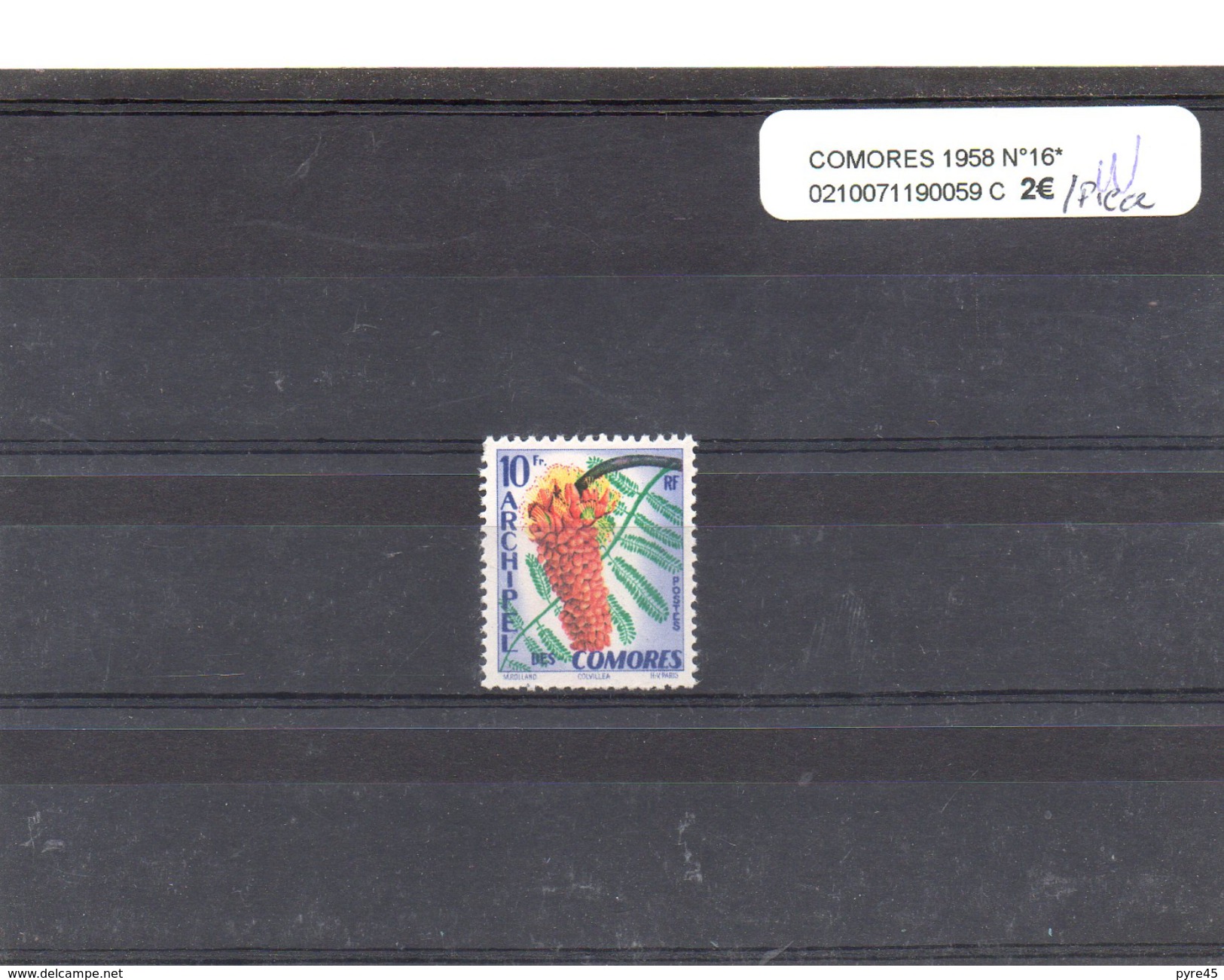 COMORES 1958 N° 16 * - Unused Stamps