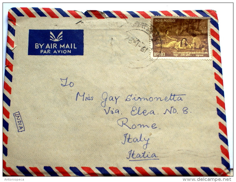 INDIA - 1961 AEROGRAMMA VIAGGIATO - Airmail