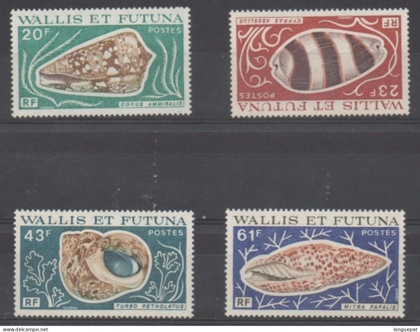 WALLIS Et FUTUNA - Faune - Coquillages : Conus Ammiralis, Cypraea Ascellus, Mitra Papalis, Turbo Petholatus - - Unused Stamps