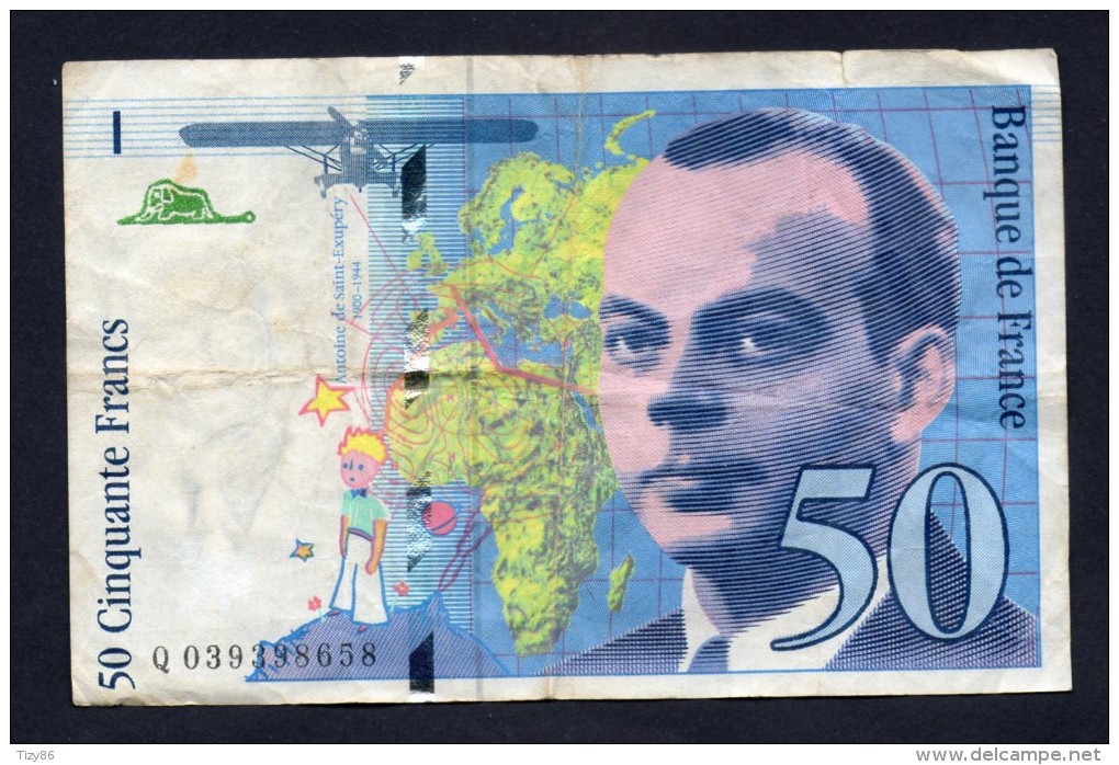 Francia 50 Franchi 1997 Circolate - BB - 50 F 1992-1999 ''St Exupéry''