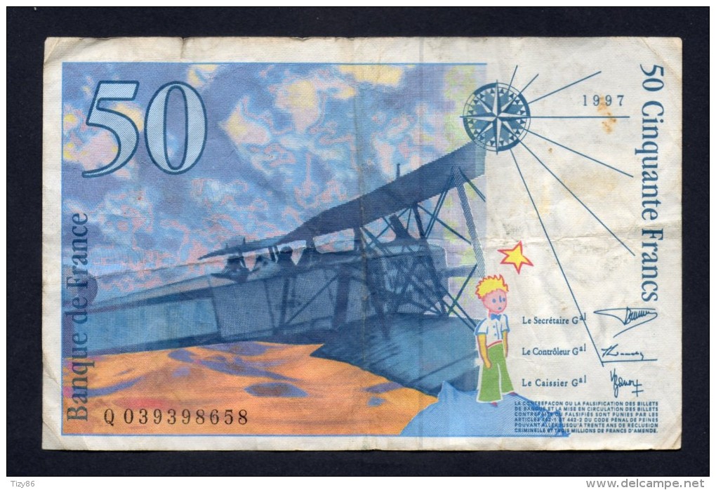 Francia 50 Franchi 1997 Circolate - BB - 50 F 1992-1999 ''St Exupéry''