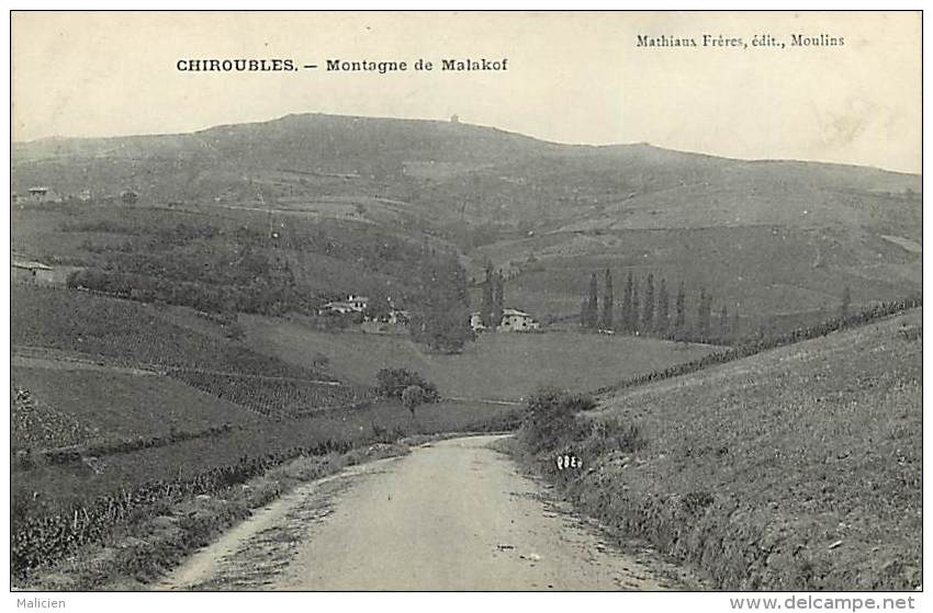 - Rhone -ref-861- Chiroubles - Montagne De Malakof - Carte Bon Etat - - Chiroubles