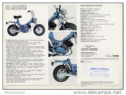 Moto Guzzi 50 Magnum 1975  Depliant Originale Genuine Brochure Prospekt - Motores