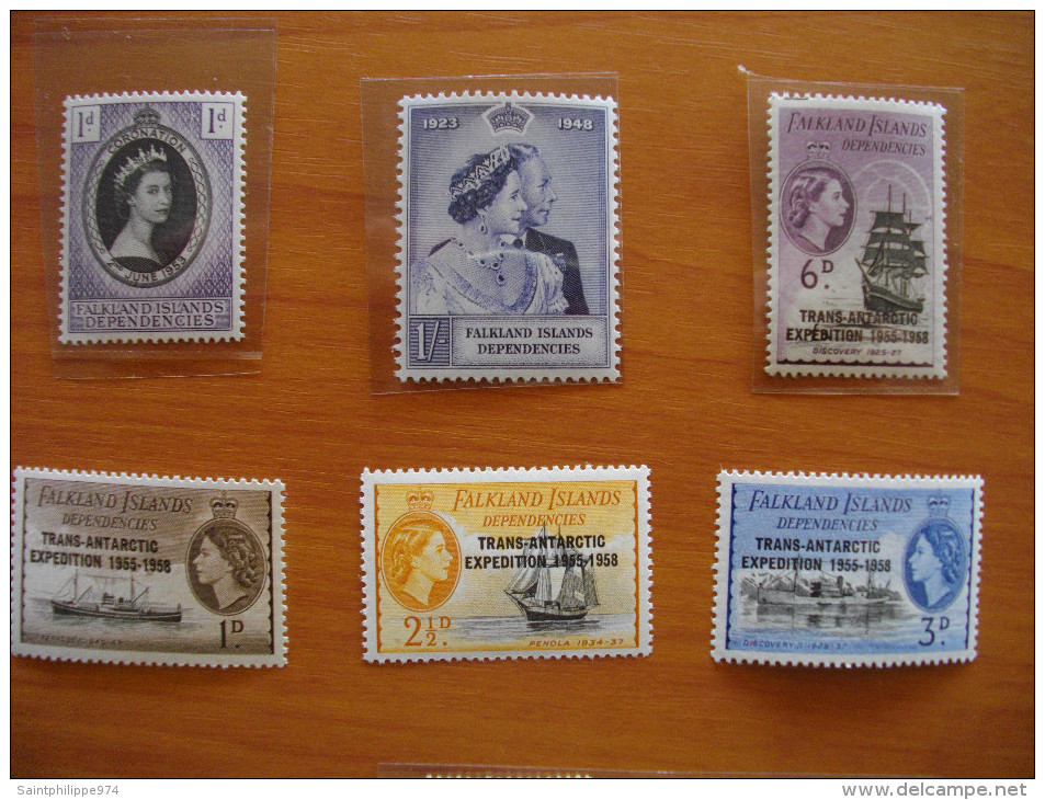 Falkland : Timbres Divers Dont Divers En Relation Avec Le Thème Polaire (antarctique). 9 Timbres Différents. - Other & Unclassified