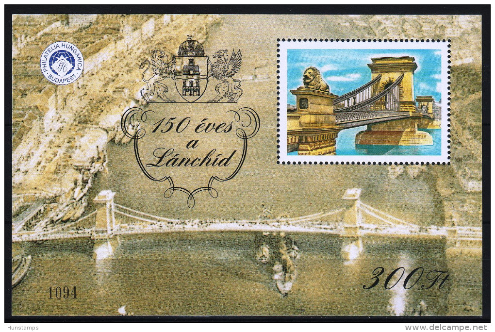 Hungary 1999. Famous Bridge (Lánchíd) Commemorative Sheet Special Catalogue Number: 1999/9 - Ungebraucht