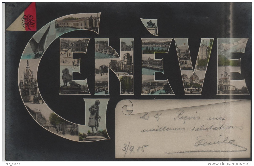 Geneve - Genf - Lettres - Mehrbilder Karte - Genève