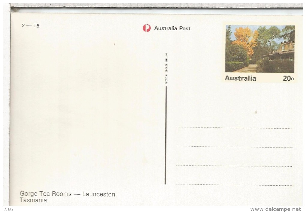 AUSTRALIA TARJETA ENTERO POSTAL GORGE TEA ROOMS TE THE - Geneeskrachtige Planten