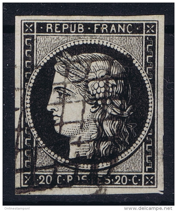 France:  Yvert 3 Grille, 1849 - 1850 - 1849-1850 Ceres