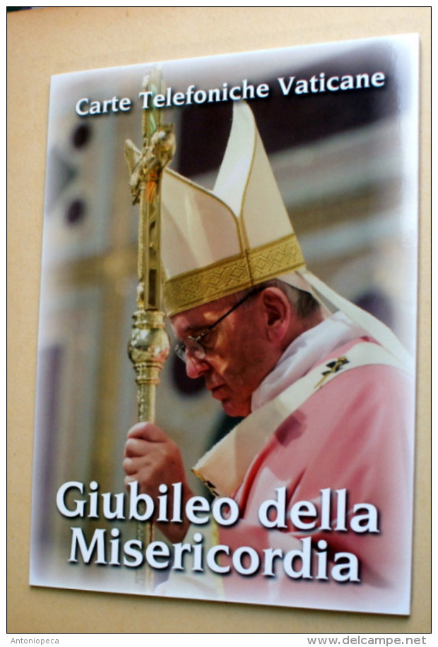 VATICANO 2016 - OFFICIAL FOLDER TELEPHONE CARDS  "GIUBILEO  DELA MISERICORDIA 2016" - Vaticano