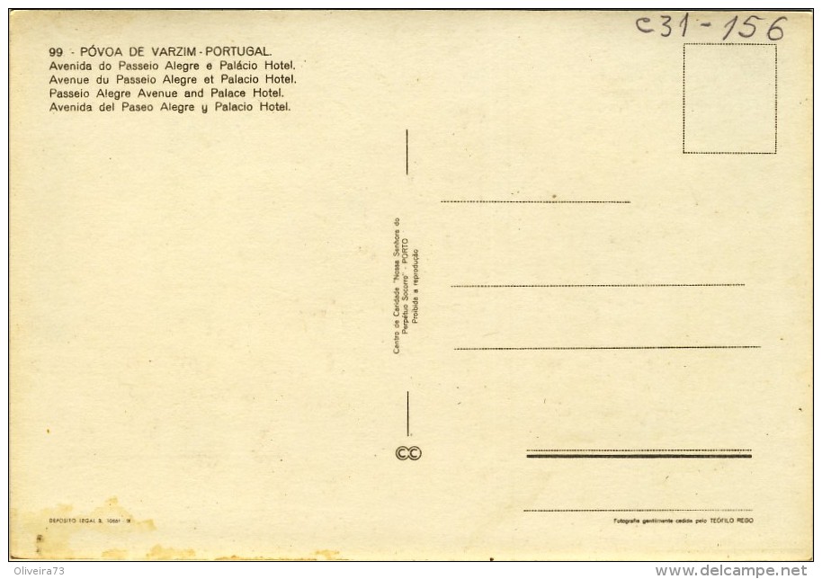 PÓVOA DE VARZIM, Avenida Do Passeio Alegre E Palácio Hotel, 2 Scans, PORTUGAL - Porto