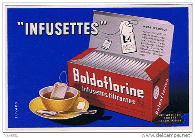 BUVARD  BOLDOFLORINE E INFUSETTES  ****   A   SAISIR **** - Produits Pharmaceutiques