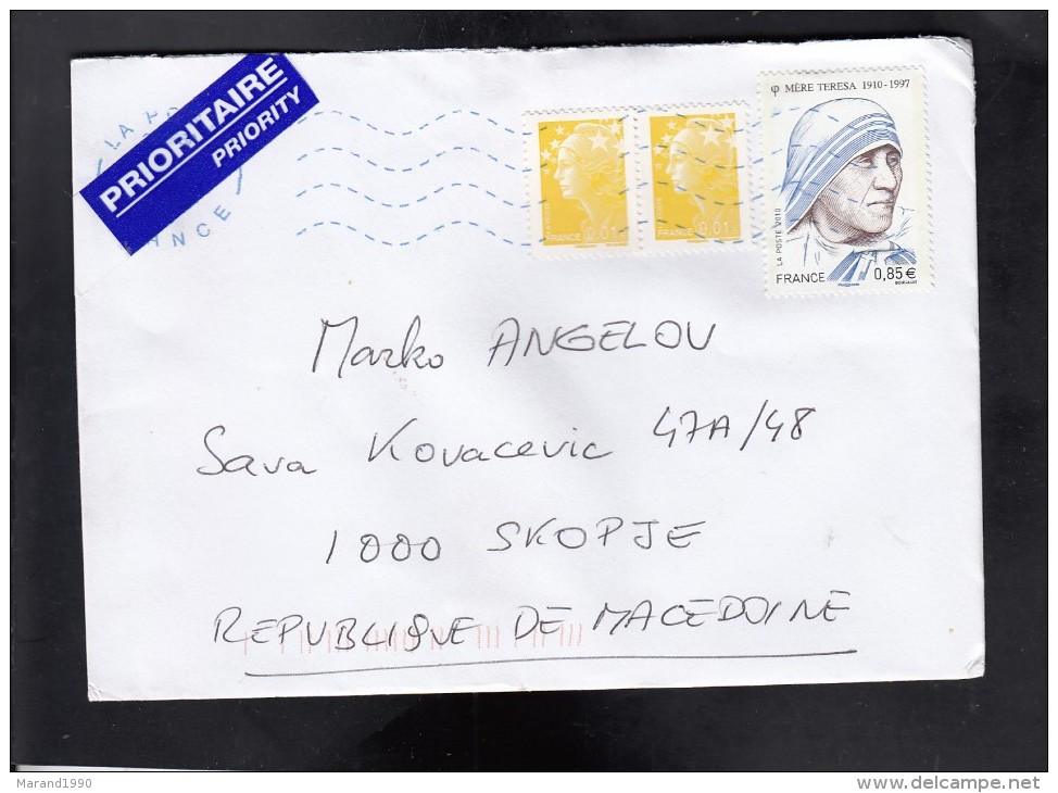 COVER / FRANCE MACEDONIA ** - Mère Teresa