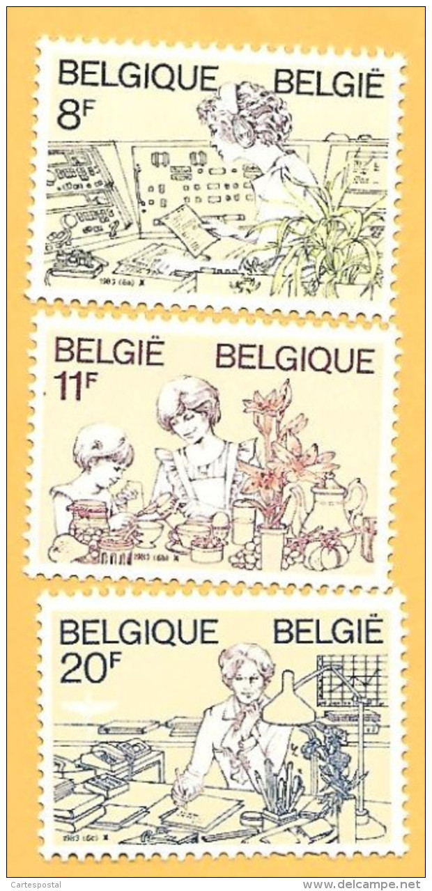 1021 ~ 1983 ~~ BELGIQUE -  N°  2086 / 88**  Neufs - Collections