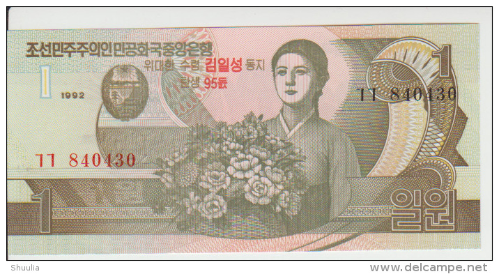 Korea North 1 Won 1992 Pick 49 UNC - Korea, Noord