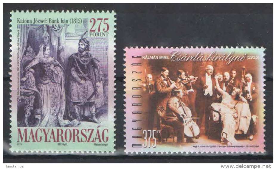 Hungary 2015 / 7. Famous PeoplesImre Kalman And Josef Katona Set MNH (**) - Ungebraucht