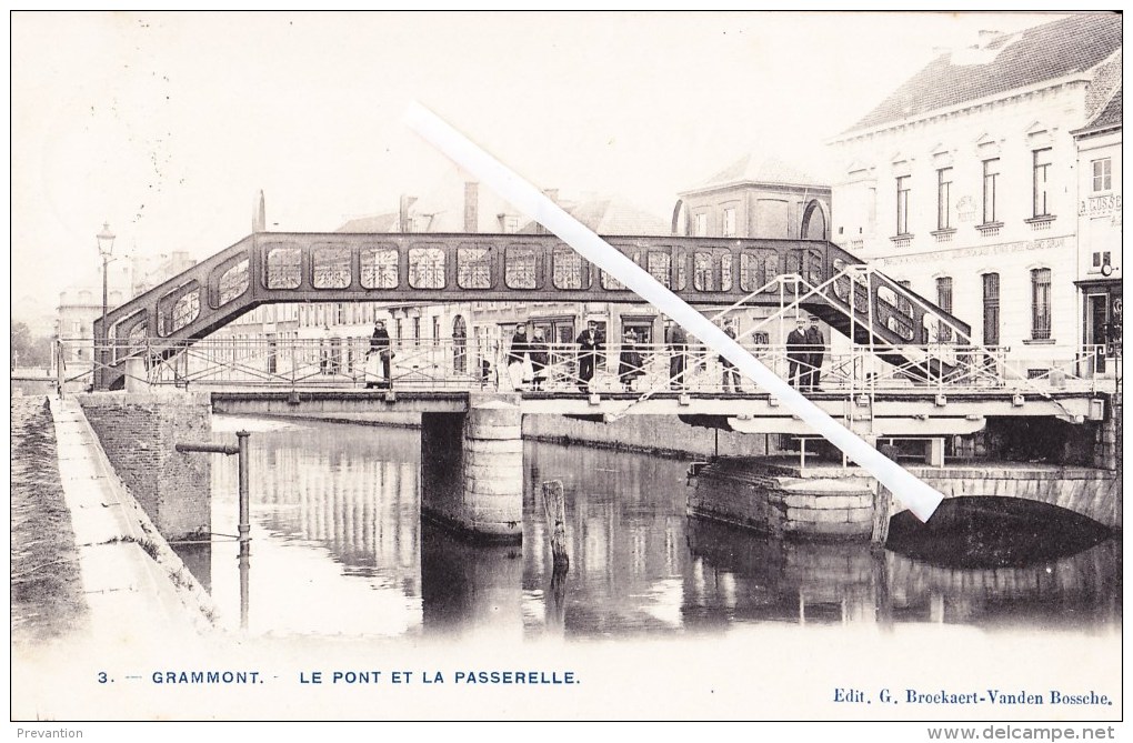 GRAMMONT - Le Pont Et La Passerelle - Superbe Carte Animée - Geraardsbergen
