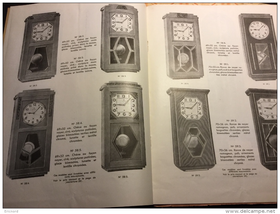 1934 - Horloges Carillon VEDETTE - Lot De 3 Bulletins Pour Les Professionnels Dont Un Catalogue - Horloges