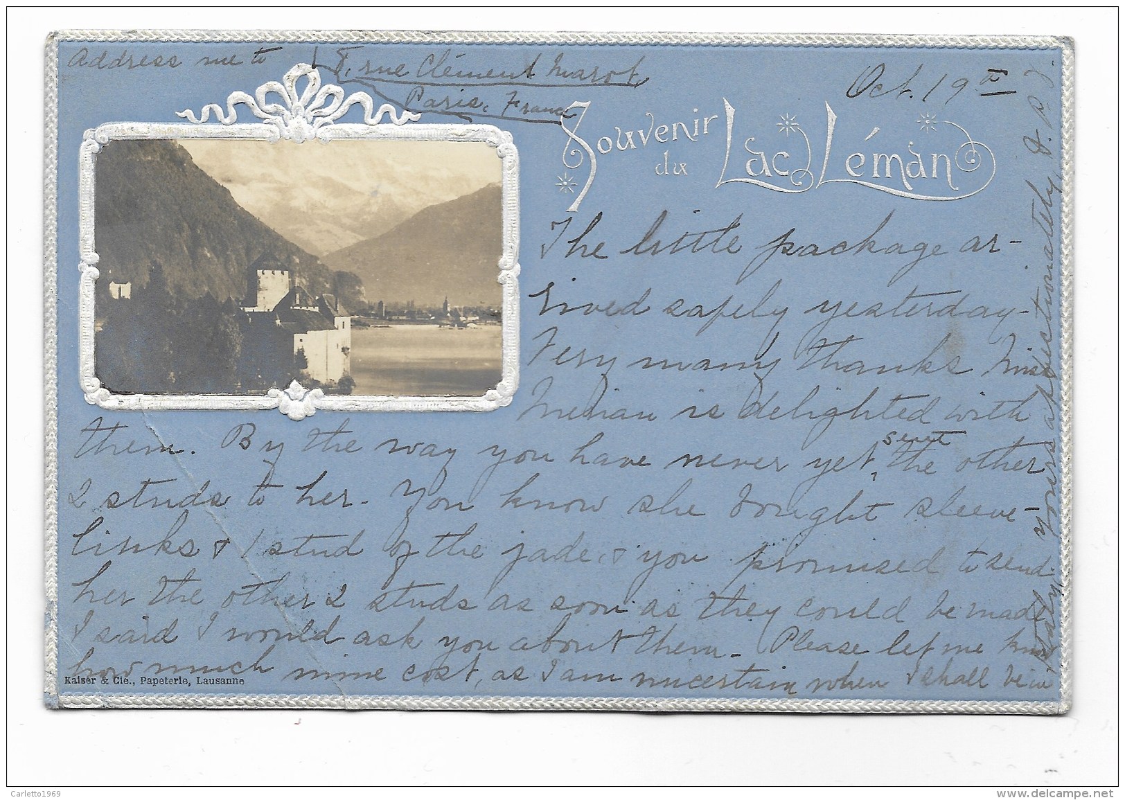 LAC LEMAN ANNO 1900 VIAGGIATA FP - Other & Unclassified