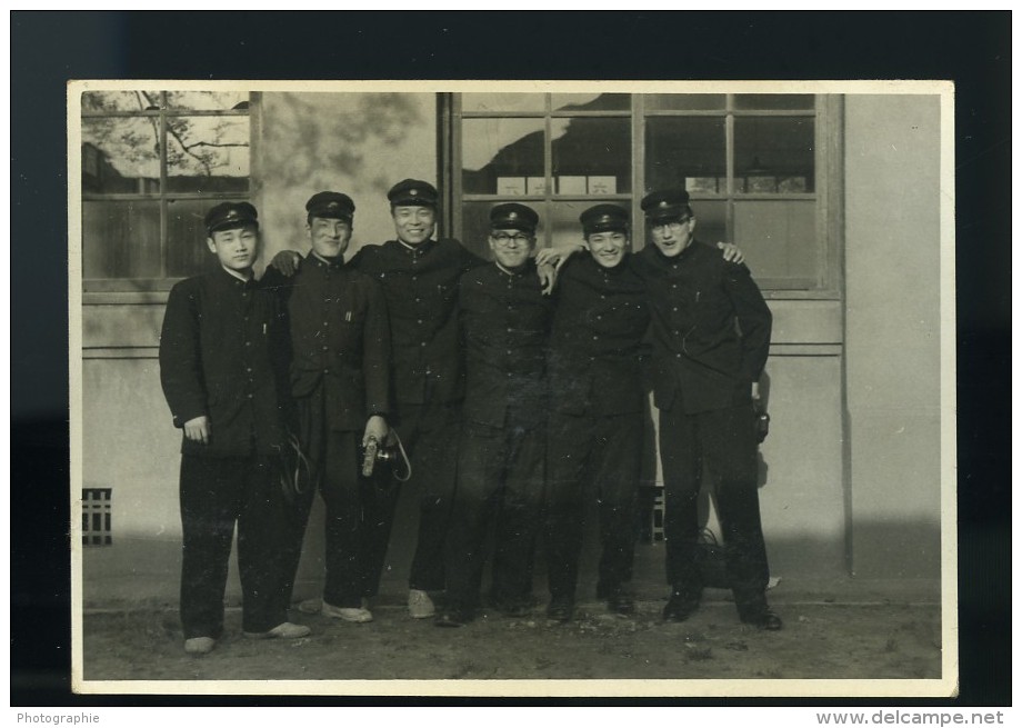 Japon Shimonoseki Vie Etudiante Japonais Ancienne Photo Snapshot Amateur 1958 - Anonymous Persons