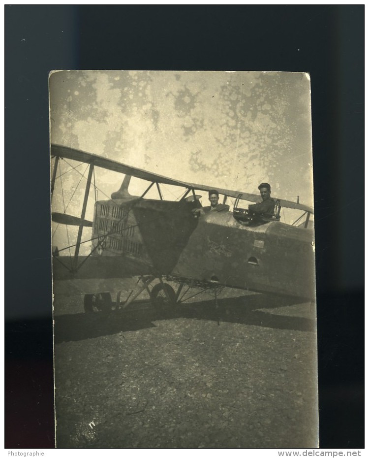 Syrie Sous Mandat Français Aviation Militaire Avion Ancienne Photo Snapshot 1930 - Luftfahrt