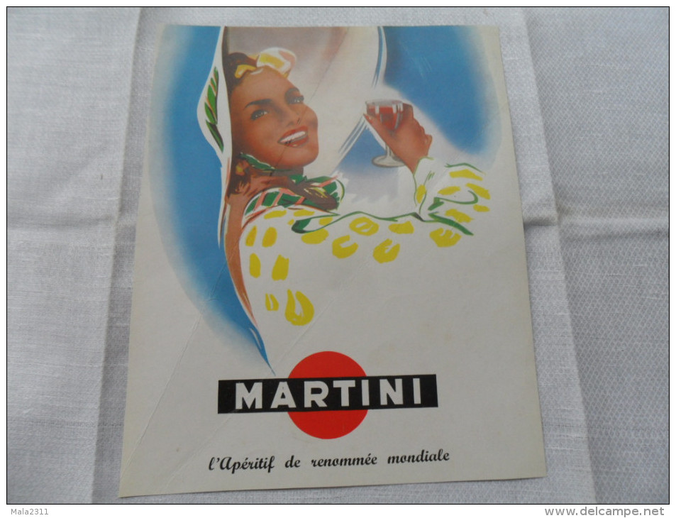 ANCIENNE PUBLICITE PAPIER  / MARTINI  / ANNEES 50 - 60 - Alcools