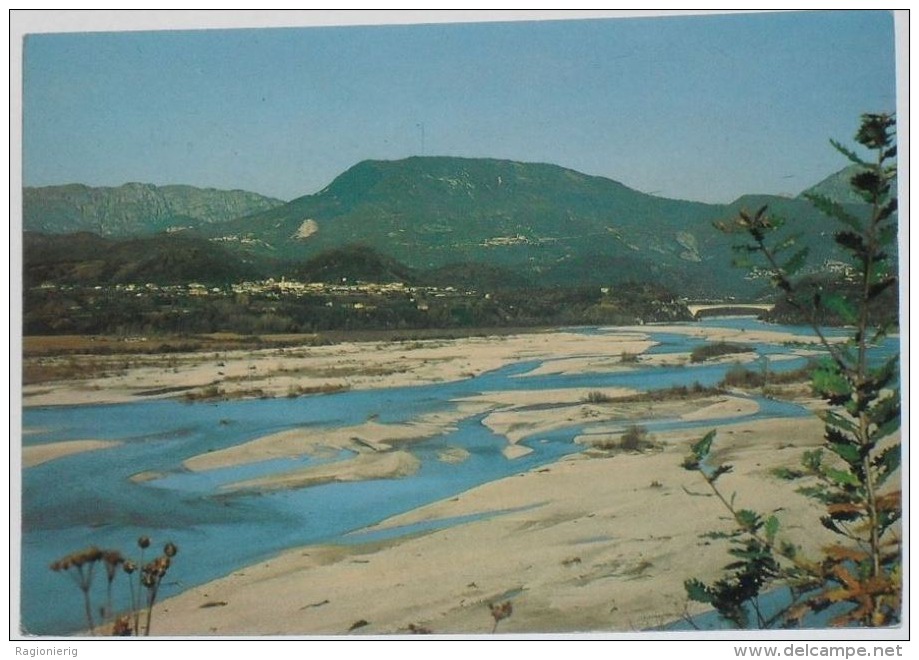 PORDENONE - Pinzano - Fiume Tagliamento E Ponte - Sfondo Clauzetto Vito D'Asio E Anduins - Pordenone