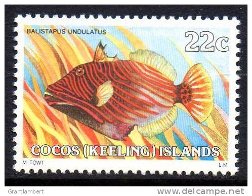 Cocos Islands 1979 Fishes 22c Undulate Triggerfish MNH  SG 39a - Cocos (Keeling) Islands