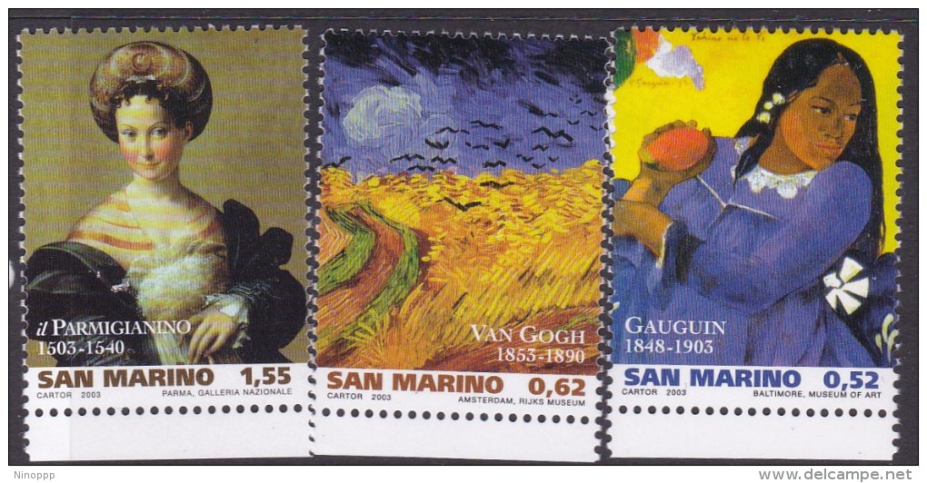 San Marino 2003 Paintings MNH - Oblitérés